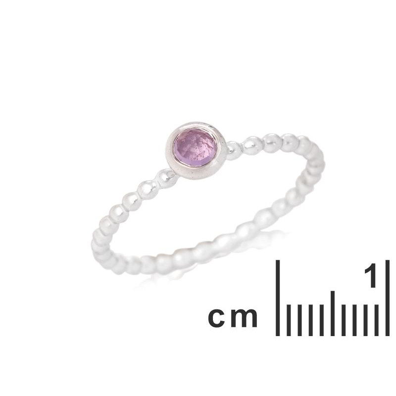 Anello ametista viola naturale — per evocare l'intrigo — foto 1