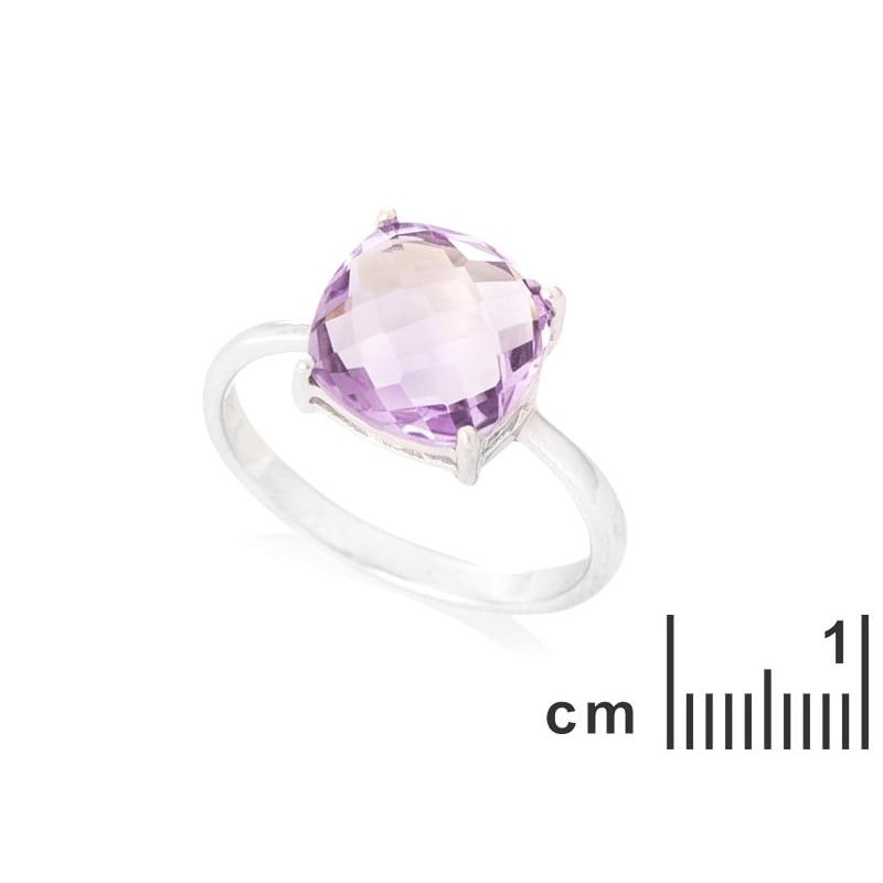 Anello ametista viola naturale — per affascinare l'occhio — foto 1