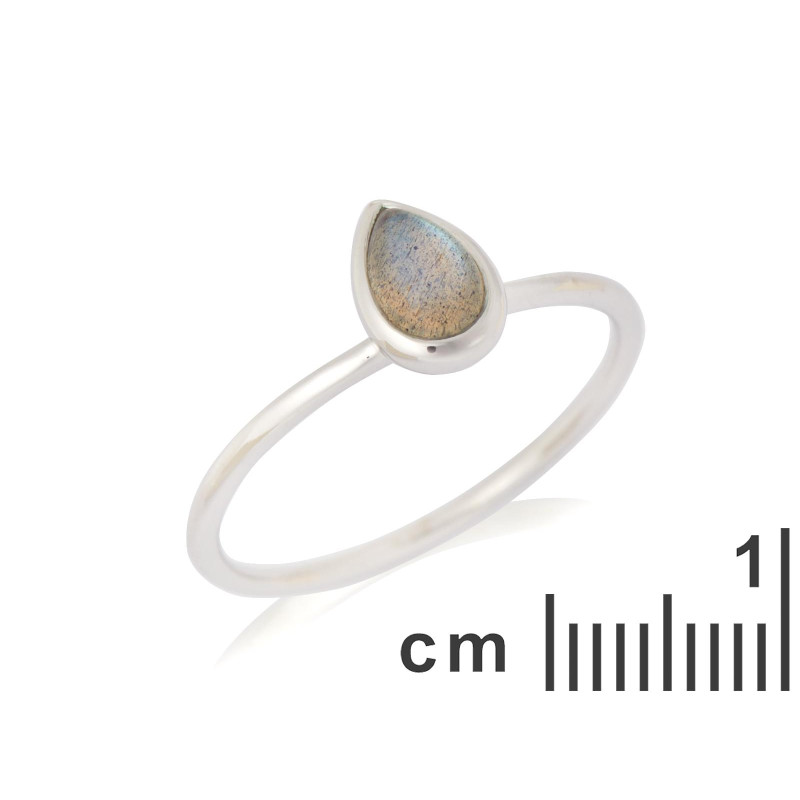 Anello labradorite multicolore — per evocare l'essenza naturale — foto 1