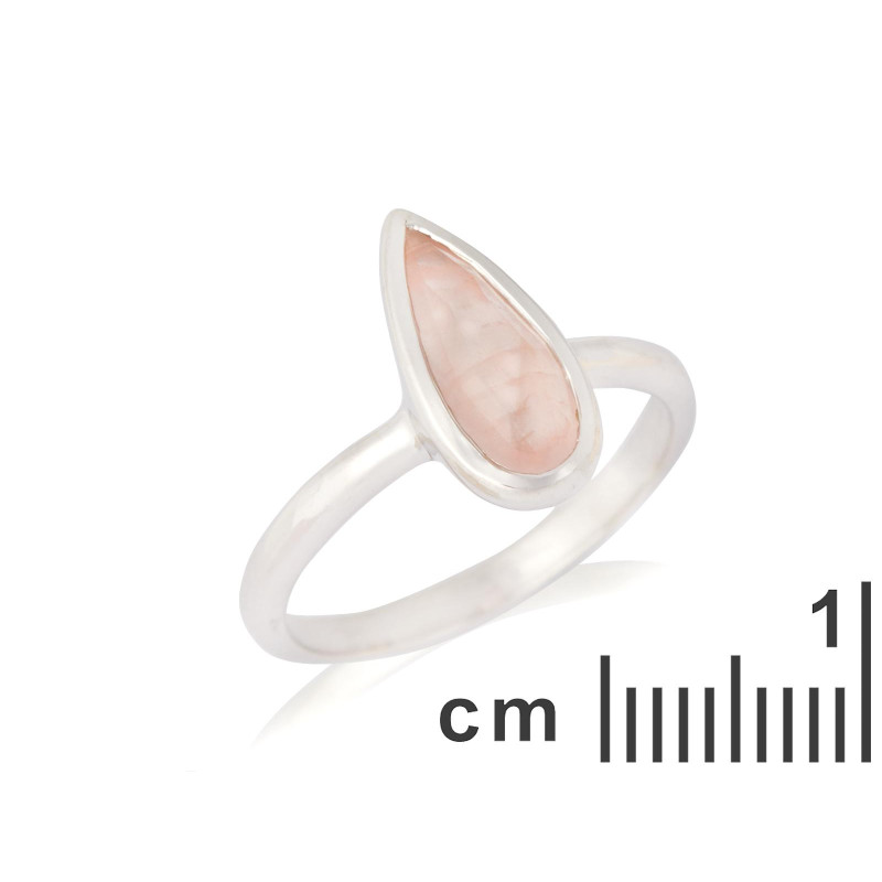 Anello di argento 925 con quarzo rosa per accendere l'amore interiore — per ricordare l'amore che ci unisce — foto 1