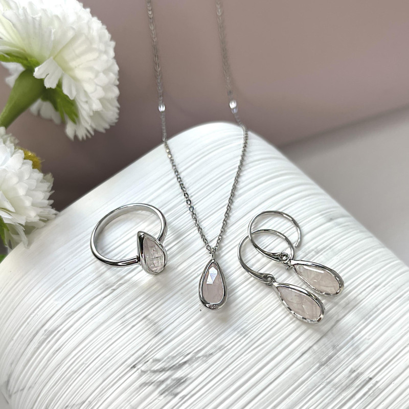 Anello di argento 925 con quarzo rosa per accendere l'amore interiore — per ricordare l'amore che ci unisce — foto 4