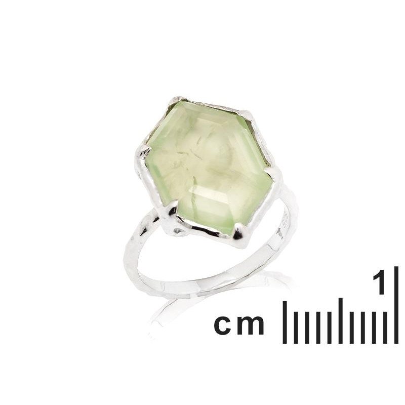 Anello prehnite verde — per evocare la natura — foto 1