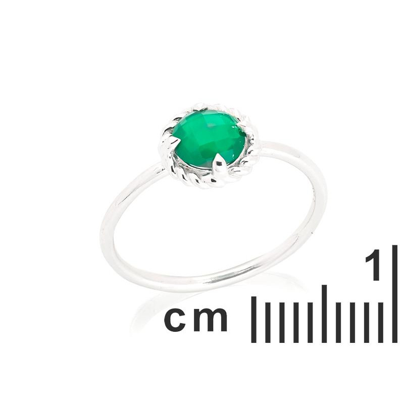 Anello tondo con onice verde — per celebrare la natura — foto 1