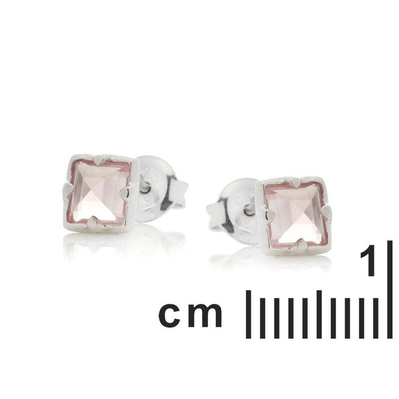 Orecchini in argento 925 rodiato con quarzo rosa naturale — per custodire l’amore di sé — foto 1