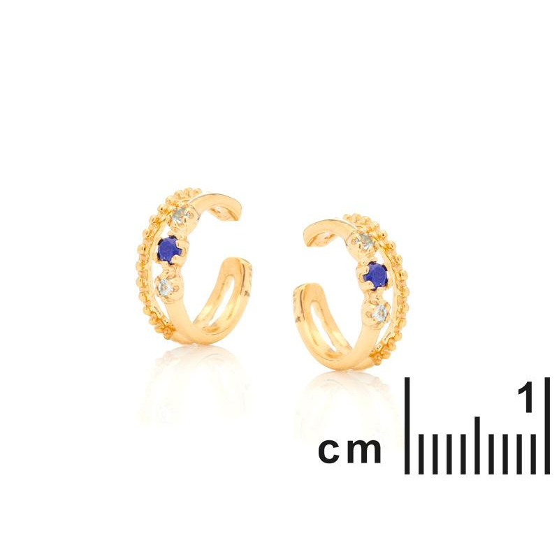 Anello piercing con topazio azzurro naturale — per afferrare la luce del giorno — foto 1