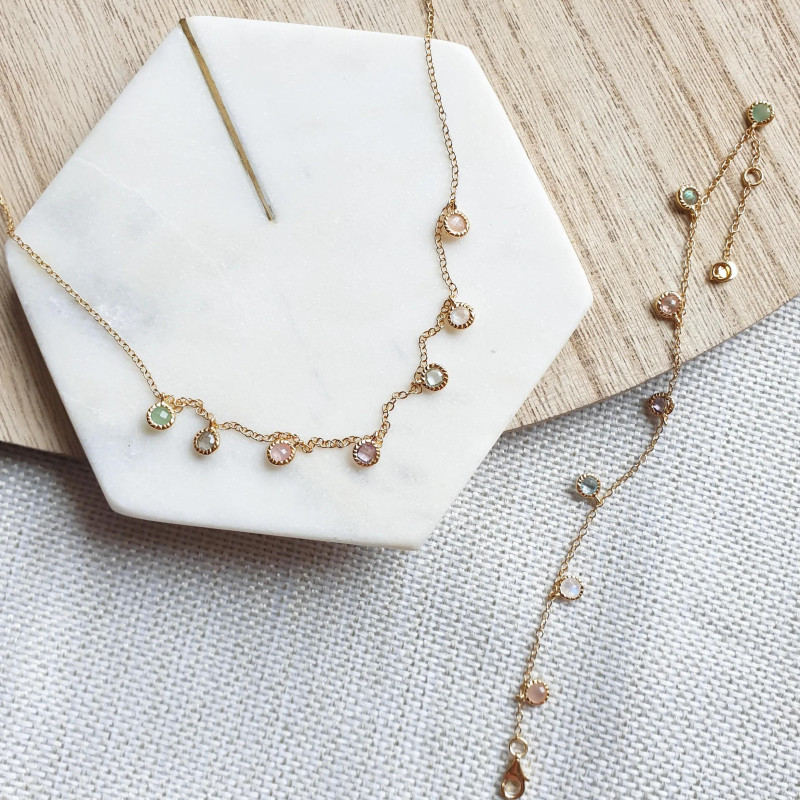 Bracciale di argento dorato con pietre multicolori — per celebrare la tua unicità — foto 2