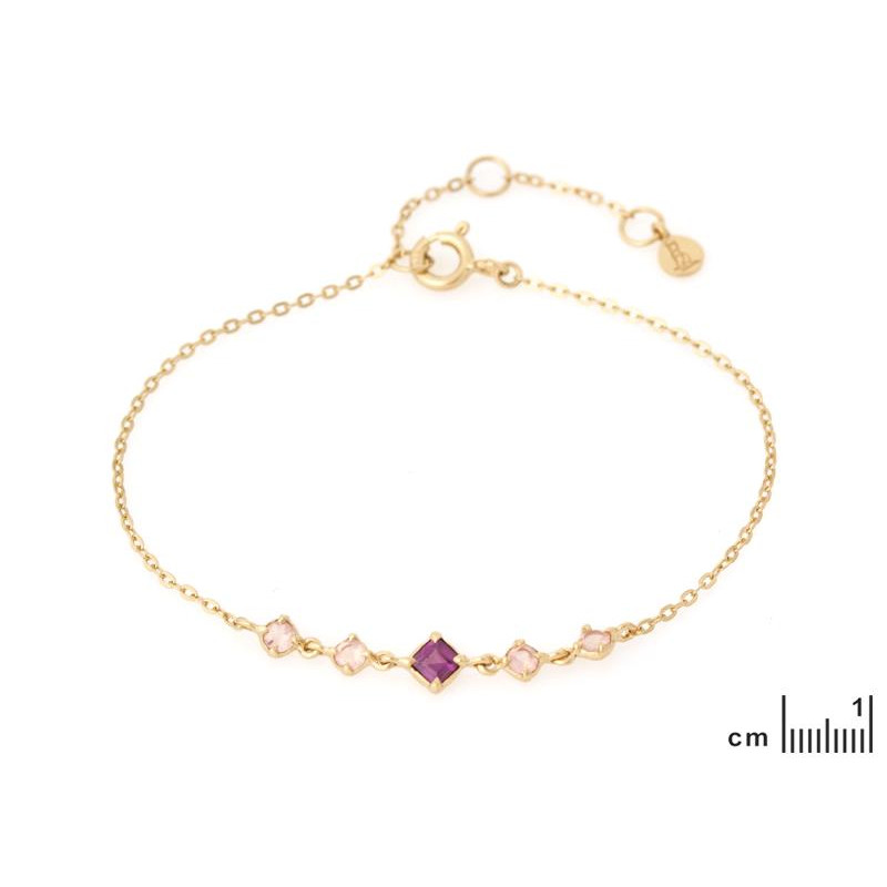 Bracciale granato e quarzo rosa — intensità dolcezza — foto 1