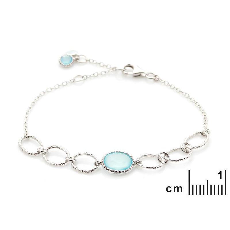 Bracciale calcedonia azzurra — per conservare la serenità — foto 1