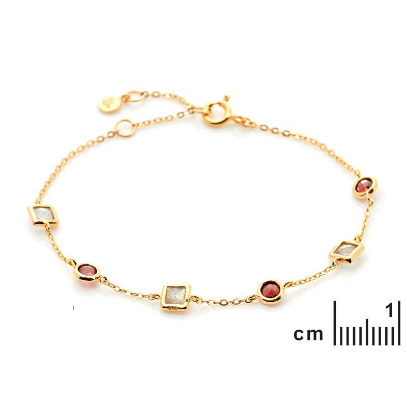 Bracciale granato e labradorite — per evocare ricordi speciali — foto 1