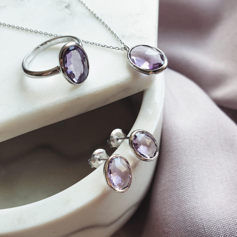 Collana ametista viola — per evocare l'essenza dolce — foto 2