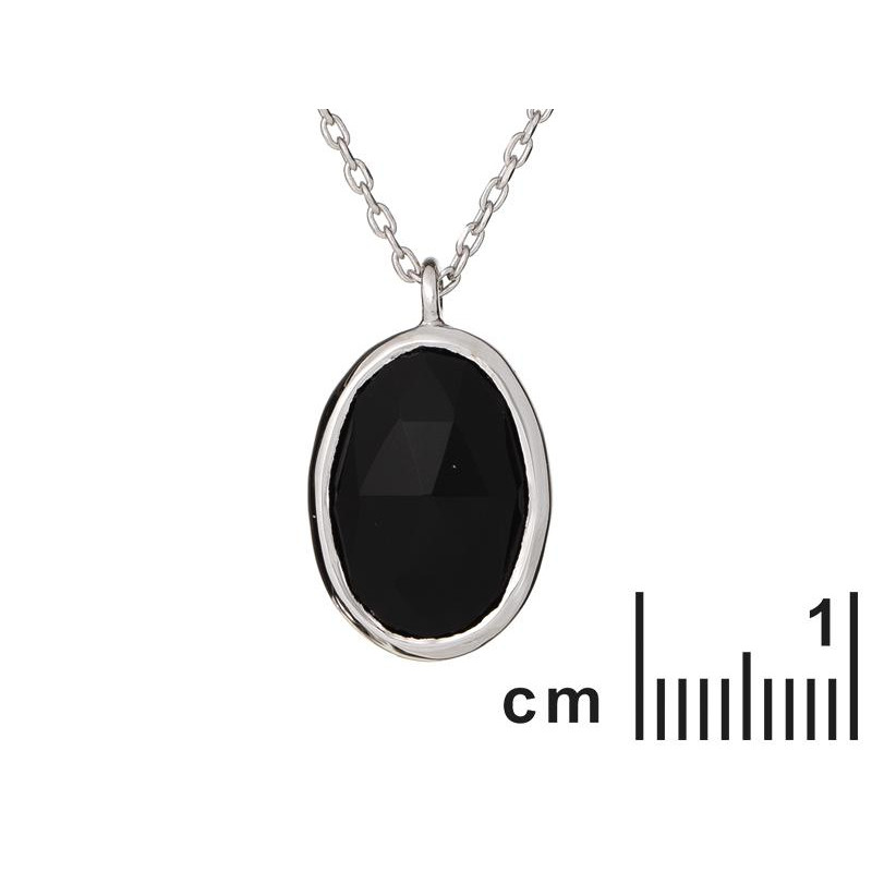 Collana Onice Nera Ovale — Per Portare Con Te Un'Intenzione — foto 1
