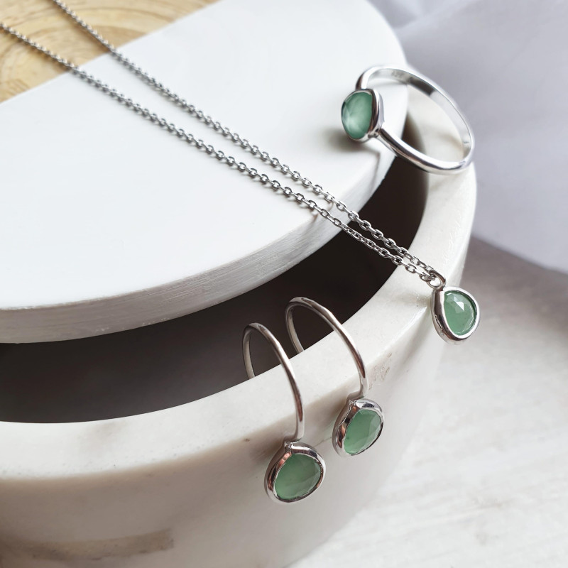 Collana cuore avventurina verde — per sentirti in pace — foto 3