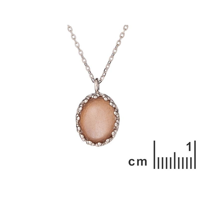 Collana pietra luna rosa — per illuminare il tuo cammino (cod. 9243) — foto 1