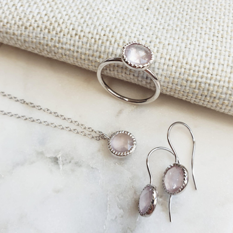 Collana Quarzo Rosa — Per sentire il tuo amore — foto 2