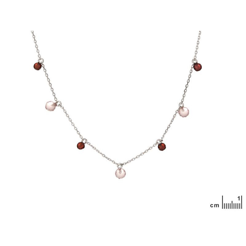 Collana Quarzo Rosa e Granato — Per Regalar Ti luce — foto 1