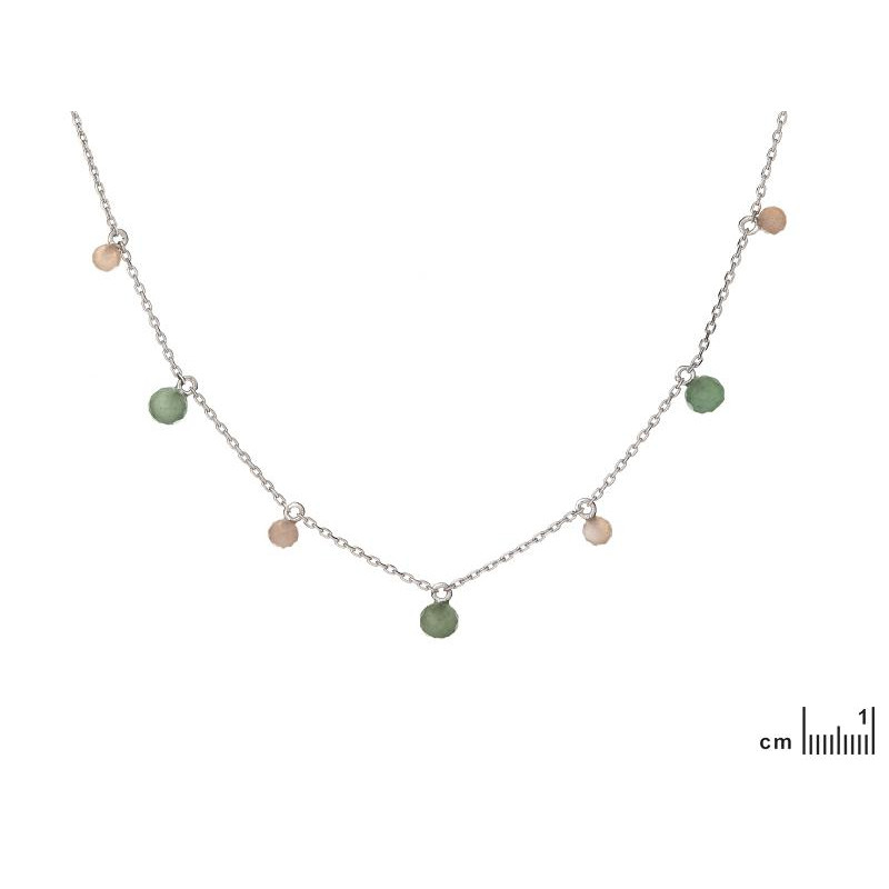Collana piетra lunare rosa — avventurina - per trasmettere eleganza — foto 1
