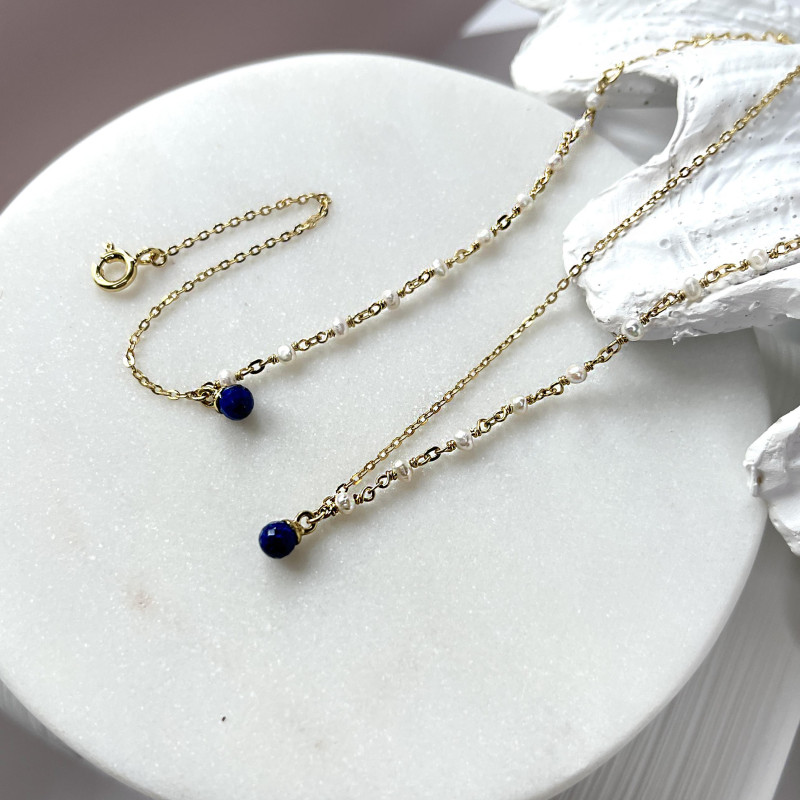Collana lapislazzuli e perle — per evocare i tuoi sogni — foto 3