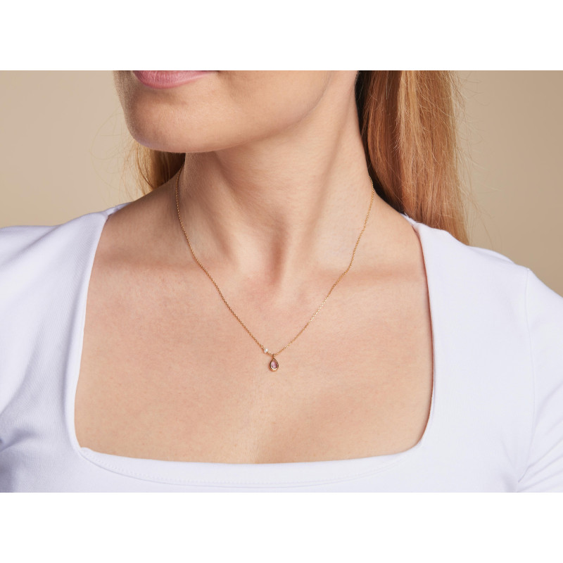 Collana in argento dorato con ametista e perle — per celebrare la tua luce interiore — foto 2