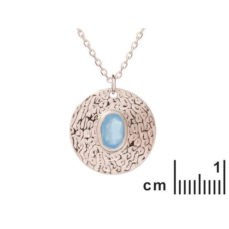 Collana in argento con calcedonio azzurro – per ricordare la serenità che è dentro di te — — foto 1