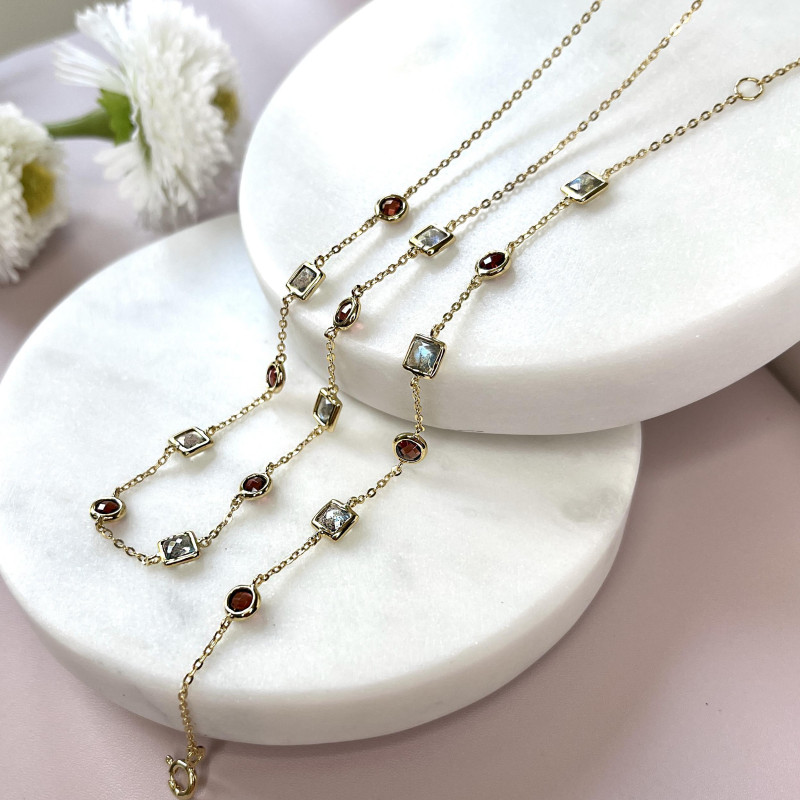 Collana granato e labradorite — per affascinare chi sei — foto 2