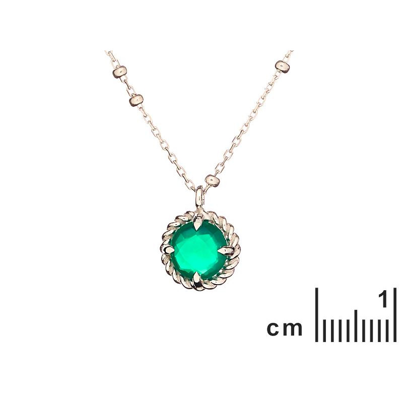 Collana cerchio onice verde — per condividere il silenzio — foto 1
