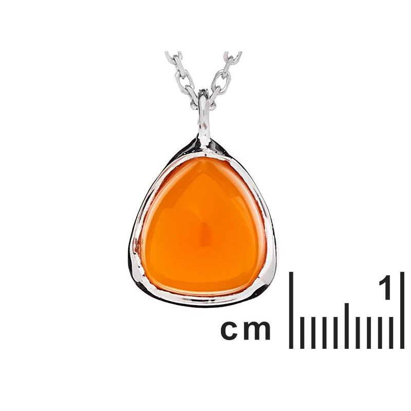 Collana triangolo arancione — per ricordare il sole — foto 1