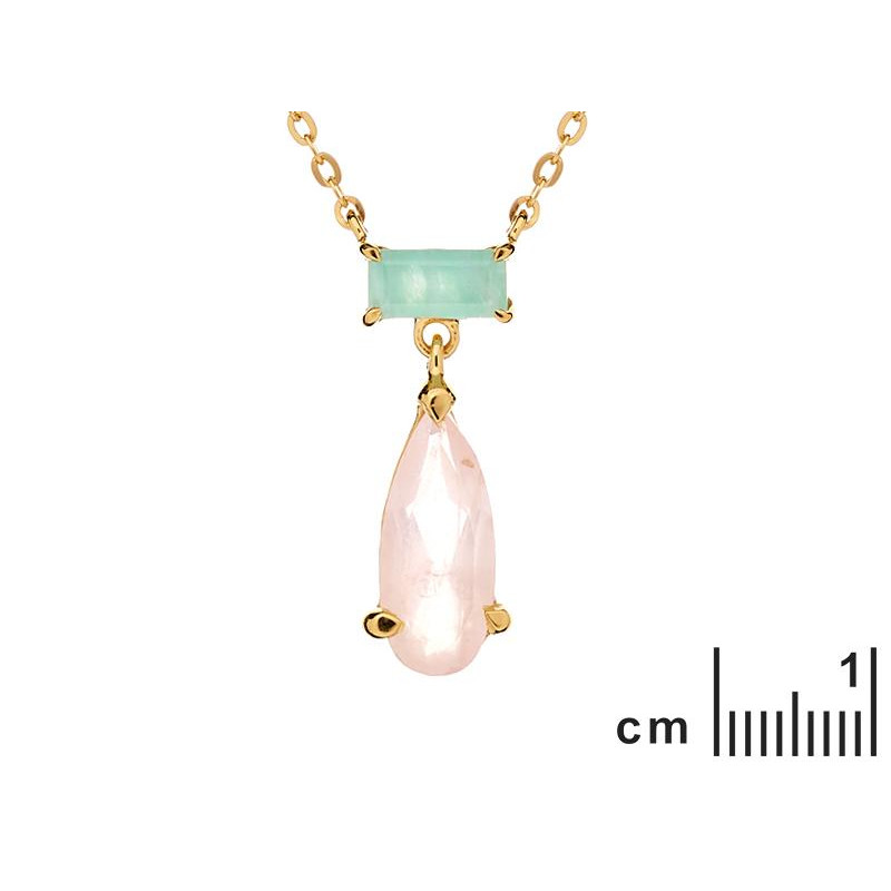 Collana amazzonite e quarzo rosa — per trasmettere la tua essenza — foto 1