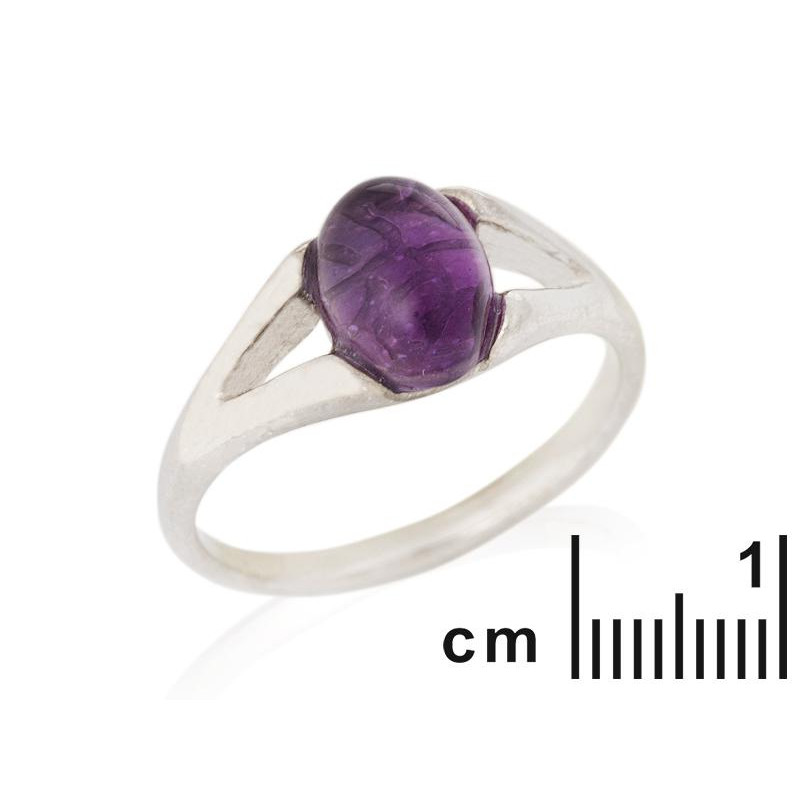 Anello ametista viola naturale — per evocare l'essenza della nobiltà — foto 1
