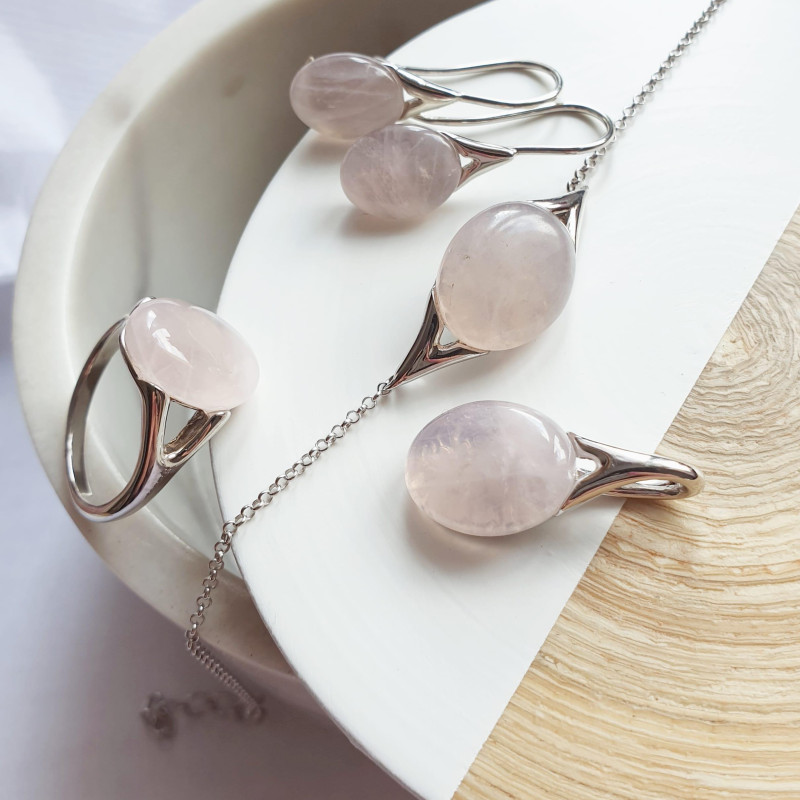 Orecchini quarzo rosa — per illuminare i tuoi ricordi — foto 2