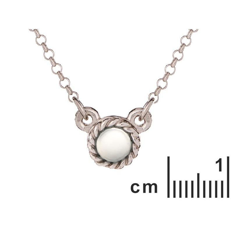 Collana tonda in argento 925 con agata acqua naturale tinta — per custodire la tua serenità — foto 1