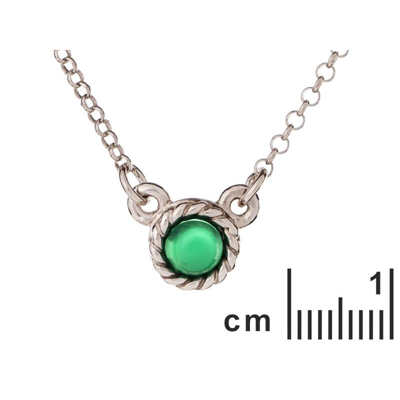 Collana tonda con agata verde — per preservare il buon Fortune — foto 1