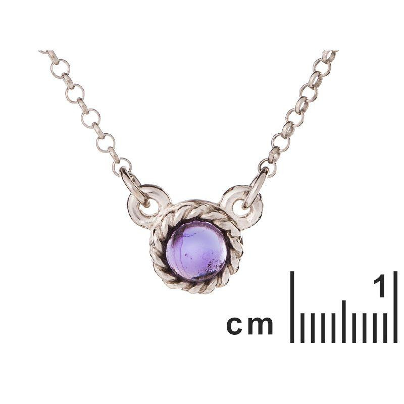 Collana tonda con ametista viola — per portare l'intensità — foto 1