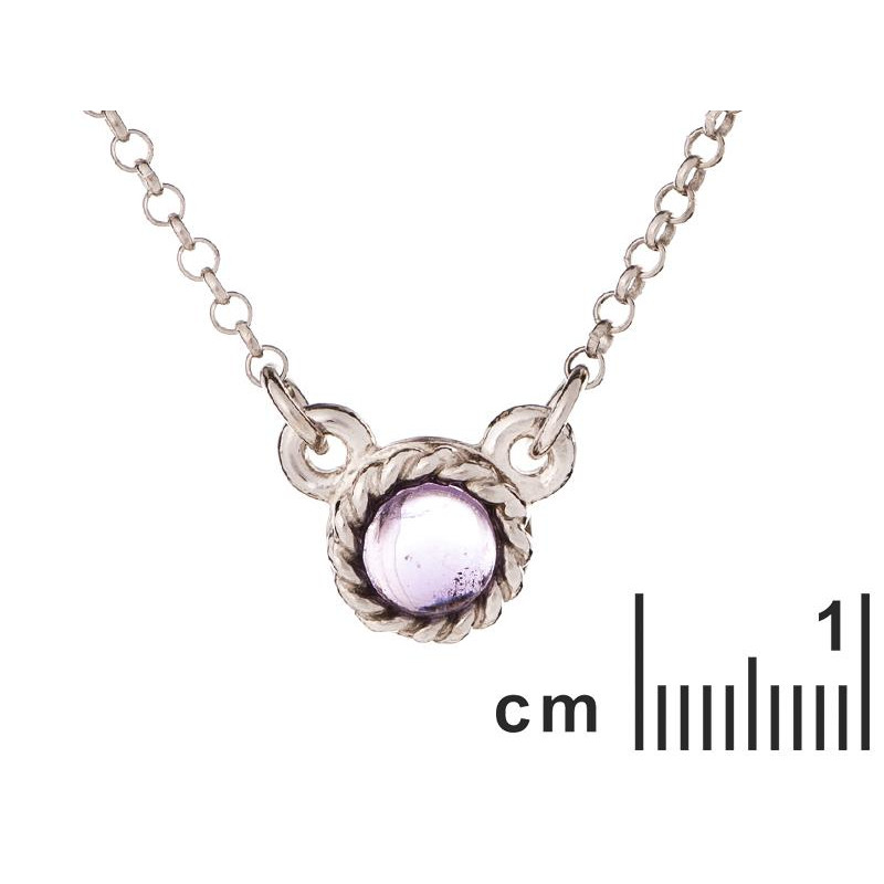 Collana tonda con ametista viola — per portare l'intensità — foto 2