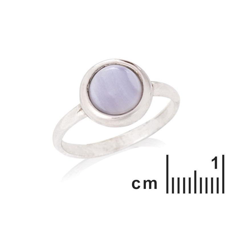 Anello agata tonda laccio blu — per custodire il tuo mistero — foto 1
