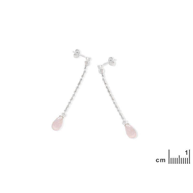 Orecchini quarzo rosa — per portare l'amore naturale — foto 1