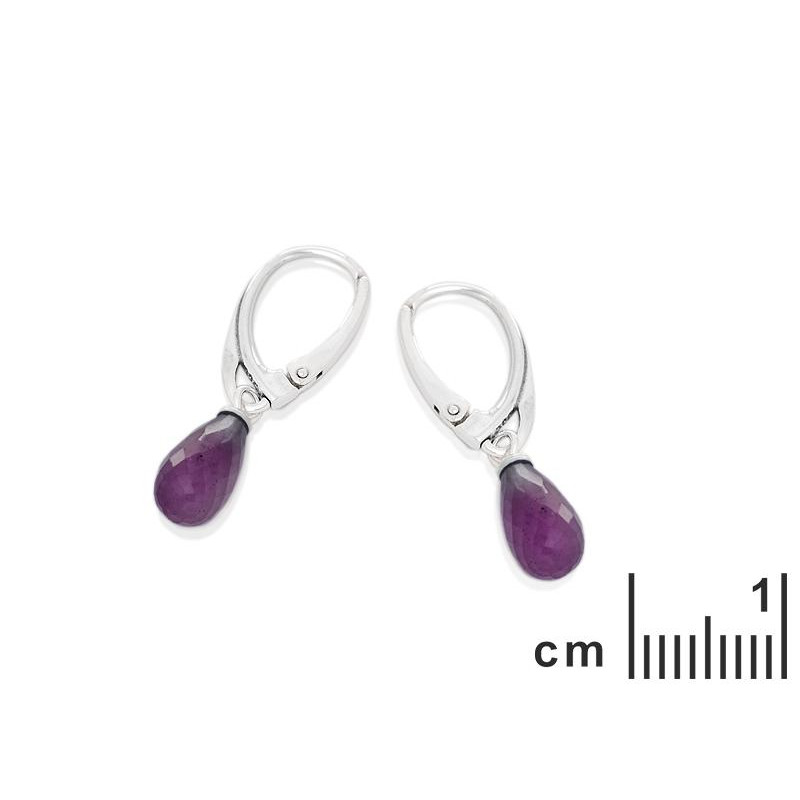 Orecchini di ametista viola in argento rodiato — per ricordare la tua luce interiore — foto 1