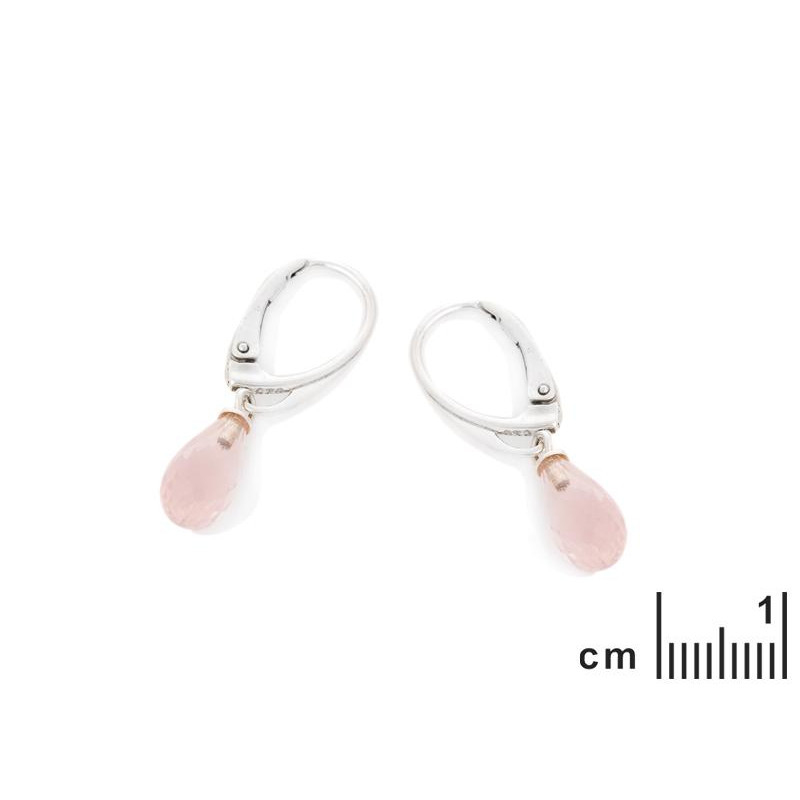 Orecchini quarzo rosa — per portare l'amore — foto 1
