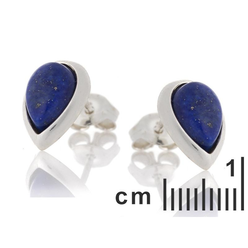 Orecchini in argento rodiato con lapislazzuli blu – per trovare la propria luce — foto 1