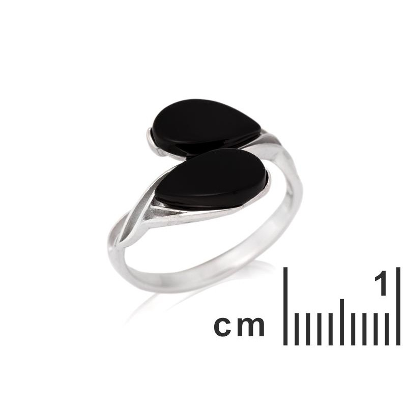 Anello goccia agata nera — ricordo indelebile — foto 1