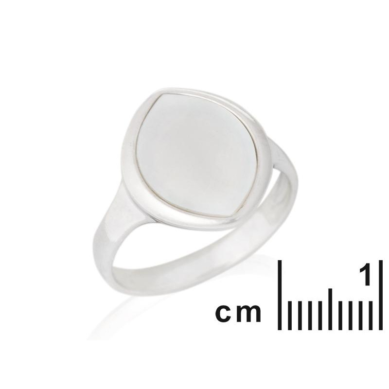 Anello madreperla bianca naturale — per portare con te un'intenzione — foto 1