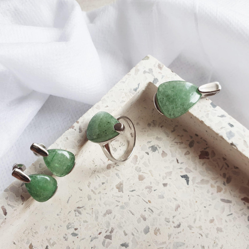 Anello avventurina verde — per viaggiare nel tempo — foto 2