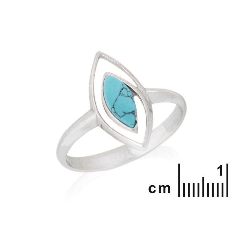 Anello turchese naturale — per evocare l'Italia — foto 1