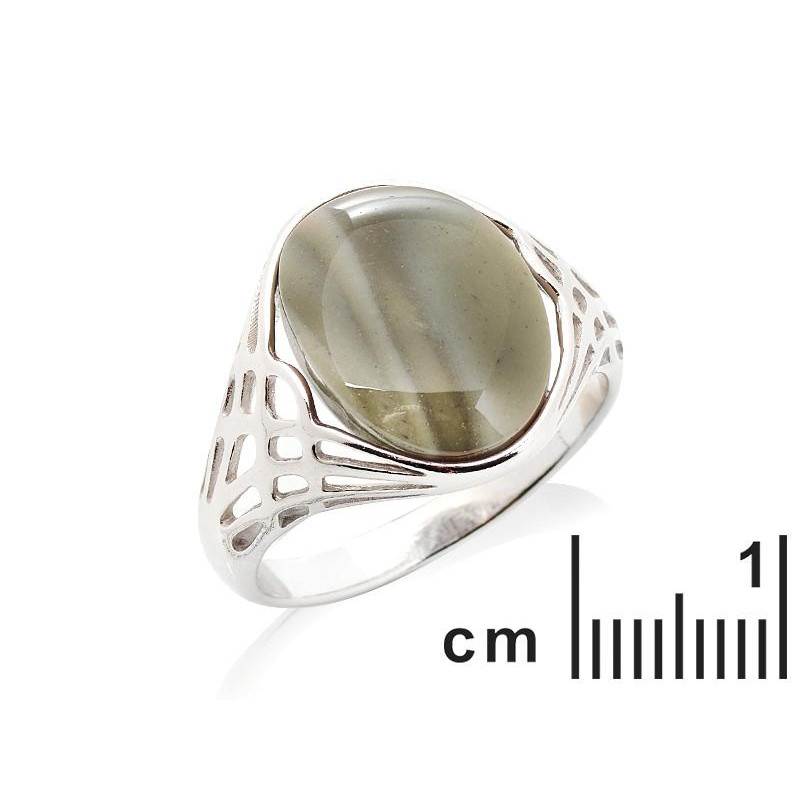 Anello selce naturale rigata multicolore — per portare l'essenza della terra — foto 1