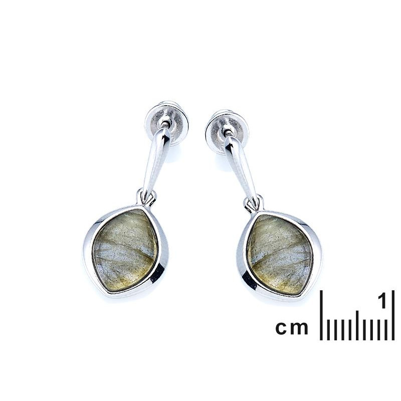 Orecchini pendenti Labradorite multicolore — per catturare luce e colore — foto 1