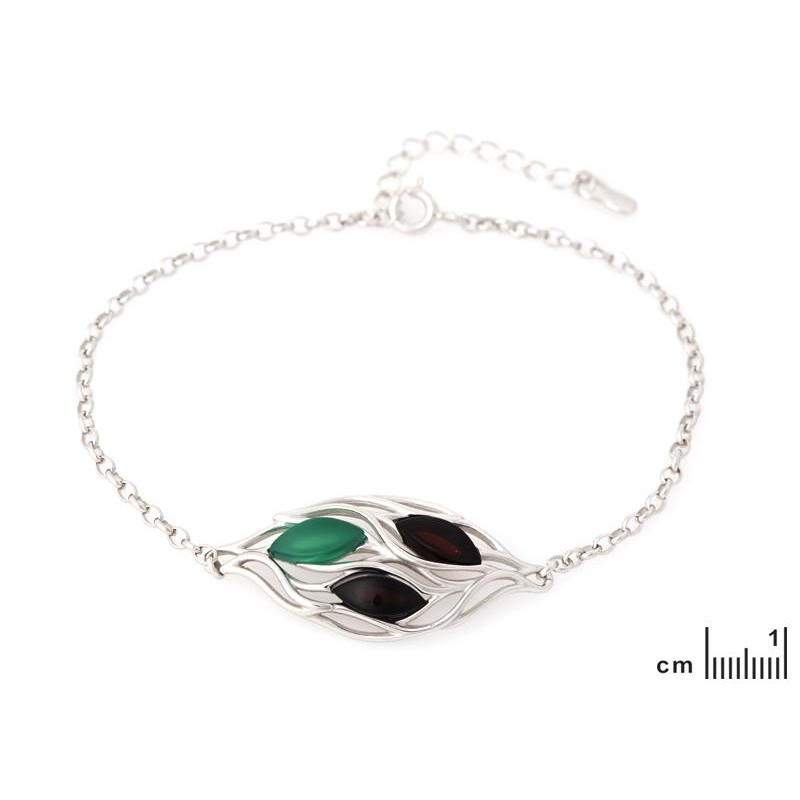 Bracciale ambra e agata verde — per onorare le vecchie tradizioni — foto 1