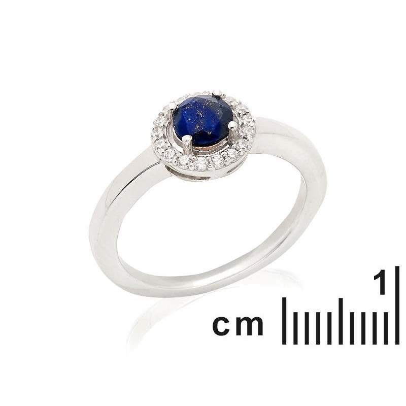 Anello lapislazzuli e zirconio — per portare la purità — foto 1