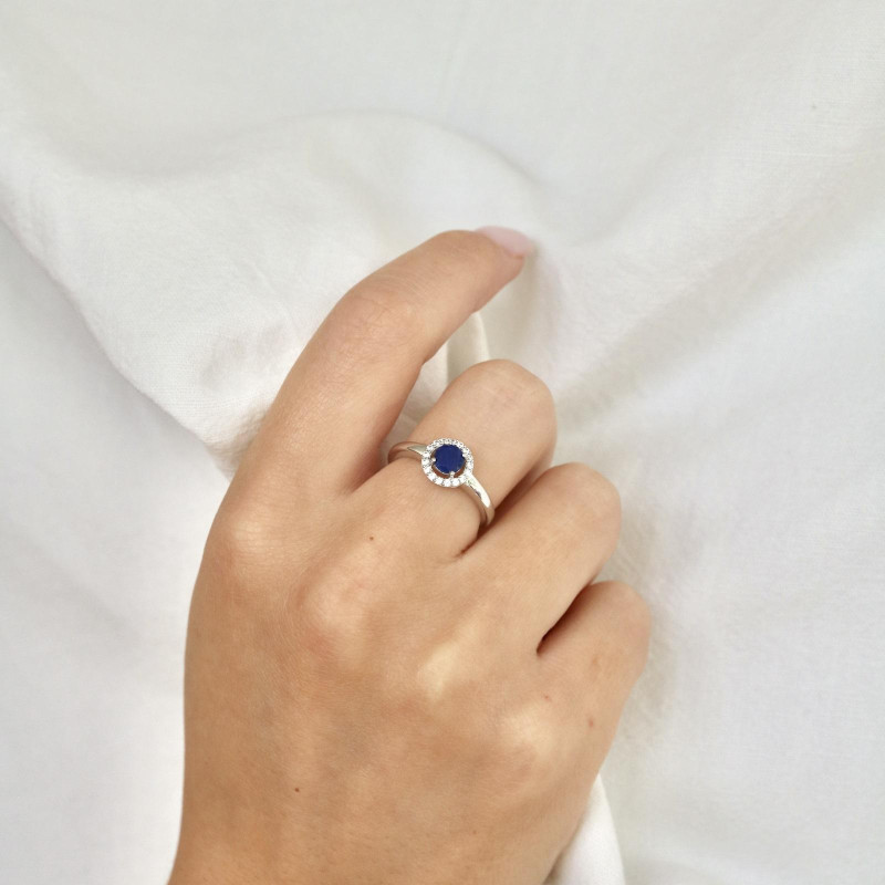 Anello lapislazzuli e zirconio — per portare la purità — foto 2