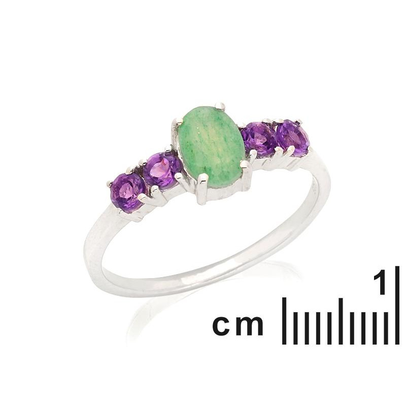 Anello avventurina e ametista — per raccontare storie — foto 1