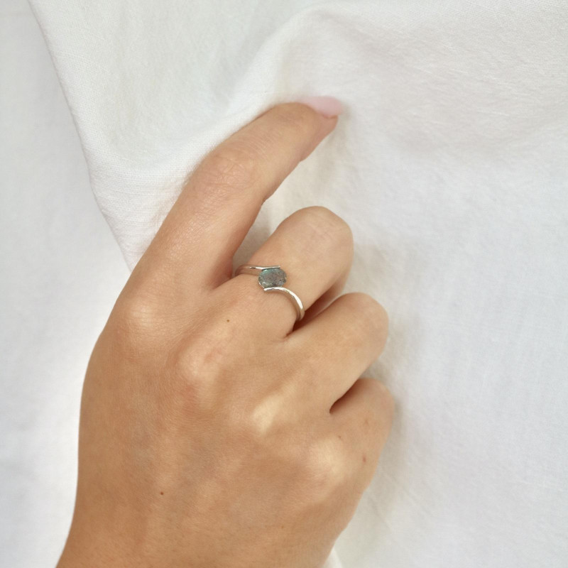 Anello labradorite multicolore — per portare l'essenza del tricolorismo — foto 2