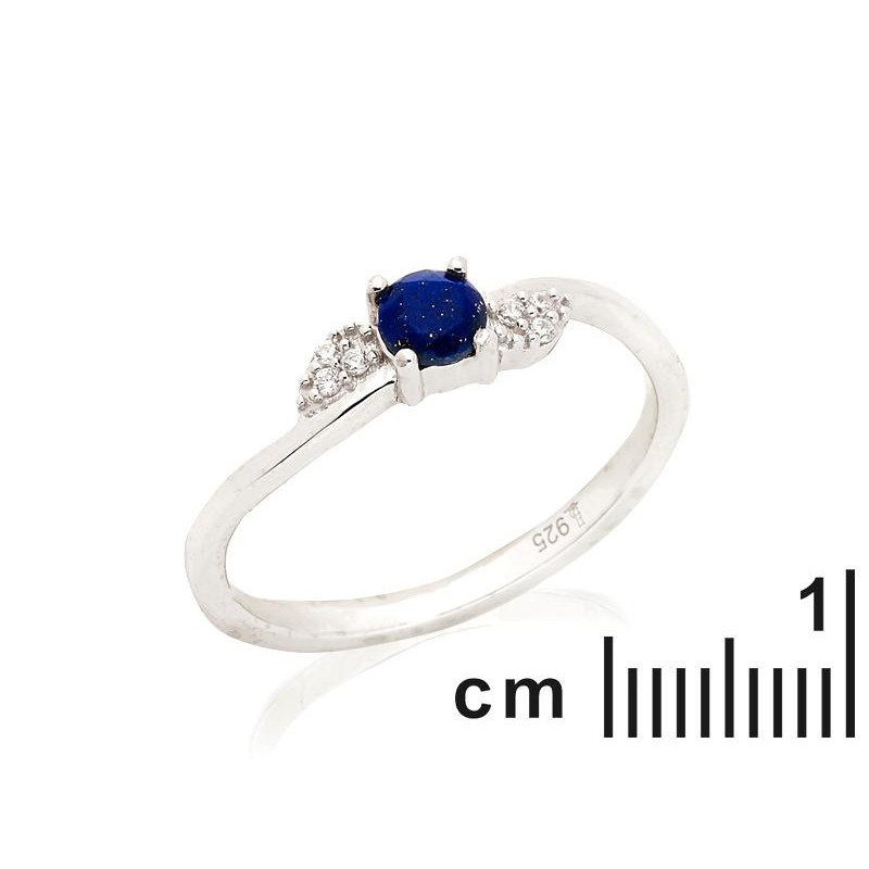 Anello di lapislazzuli blu naturale in argento 925 rodiato — per custodire la tua luce — foto 1